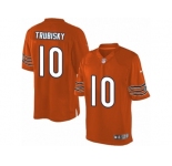 Men's Nike Chicago Bears #10 Mitchell Trubisky Limited Orange Alternate NFL Jersey