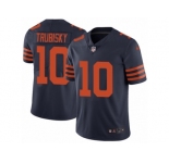 Men's Nike Chicago Bears #10 Mitchell Trubisky Vapor Untouchable Limited Navy Blue 1940s Throwback Alternate NFL Jersey