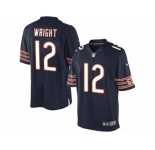 Men's Nike Chicago Bears #12 Kendall Wright Limited Navy Blue Team Color NFL Jersey