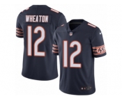 Men's Nike Chicago Bears #12 Markus Wheaton Vapor Untouchable Limited Navy Blue Team Color NFL Jersey