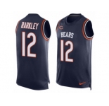 Men's Nike Chicago Bears #12 Matt Barkley Limited Navy Blue Player Name & Number Tank Top NFL Jersey