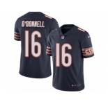 Men's Nike Chicago Bears #16 Pat O'Donnell Limited Navy Blue Rush NFL Jersey