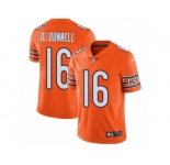 Men's Nike Chicago Bears #16 Pat O'Donnell Vapor Untouchable Limited Orange Rush NFL Jersey