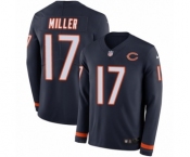 Men's Nike Chicago Bears #17 Anthony Miller Limited Navy Blue Therma Long Sleeve NFL Jersey