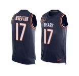Men's Nike Chicago Bears #17 Markus Wheaton Limited Navy Blue Player Name & Number Tank Top NFL Jersey