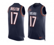 Men's Nike Chicago Bears #17 Markus Wheaton Limited Navy Blue Player Name & Number Tank Top NFL Jersey