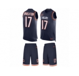 Men's Nike Chicago Bears #17 Markus Wheaton Limited Navy Blue Tank Top Suit NFL Jersey