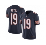 Men's Nike Chicago Bears #19 Eddie Royal Limited Navy Blue Rush NFL Jersey