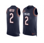 Men's Nike Chicago Bears #2 Brian Hoyer Limited Navy Blue Player Name & Number Tank Top NFL Jersey