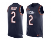 Men's Nike Chicago Bears #2 Brian Hoyer Limited Navy Blue Player Name & Number Tank Top NFL Jersey