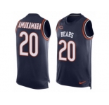 Men's Nike Chicago Bears #20 Prince Amukamara Limited Navy Blue Player Name & Number Tank Top NFL Jersey