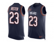 Men's Nike Chicago Bears #23 Devin Hester Limited Navy Blue Player Name & Number Tank Top NFL Jersey