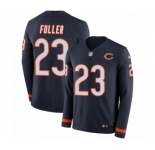 Men's Nike Chicago Bears #23 Kyle Fuller Limited Navy Blue Therma Long Sleeve NFL Jersey