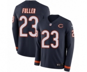 Men's Nike Chicago Bears #23 Kyle Fuller Limited Navy Blue Therma Long Sleeve NFL Jersey