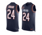 Men's Nike Chicago Bears #24 Jordan Howard Limited Navy Blue Player Name & Number Tank Top NFL Jersey