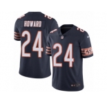 Men's Nike Chicago Bears #24 Jordan Howard Limited Navy Blue Rush NFL Jersey