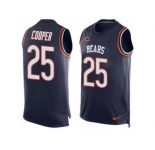 Men's Nike Chicago Bears #25 Marcus Cooper Limited Navy Blue Player Name & Number Tank Top NFL Jersey