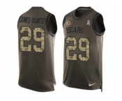 Men's Nike Chicago Bears #29 Harold Jones-Quartey Limited Green Salute to Service Tank Top NFL Jersey