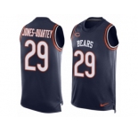 Men's Nike Chicago Bears #29 Harold Jones-Quartey Limited Navy Blue Player Name & Number Tank Top NFL Jersey