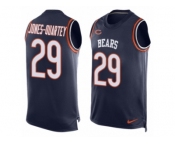 Men's Nike Chicago Bears #29 Harold Jones-Quartey Limited Navy Blue Player Name & Number Tank Top NFL Jersey