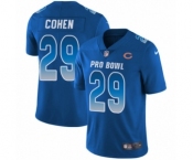 Men's Nike Chicago Bears #29 Tarik Cohen Limited Royal Blue NFC 2019 Pro Bowl NFL Jersey