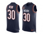 Men's Nike Chicago Bears #30 B.W. Webb Limited Navy Blue Player Name & Number Tank Top NFL Jersey
