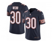 Men's Nike Chicago Bears #30 B.W. Webb Limited Navy Blue Rush NFL Jersey
