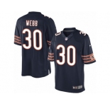 Men's Nike Chicago Bears #30 B.W. Webb Limited Navy Blue Team Color NFL Jersey