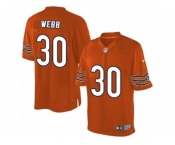 Men's Nike Chicago Bears #30 B.W. Webb Limited Orange Alternate NFL Jersey