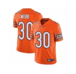 Men's Nike Chicago Bears #30 B.W. Webb Vapor Untouchable Limited Orange Rush NFL Jersey