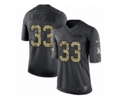 Men's Nike Chicago Bears #33 Jeremy Langford Limited Black 2016 Salute to Service NFL Jersey