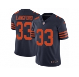 Men's Nike Chicago Bears #33 Jeremy Langford Vapor Untouchable Limited Navy Blue 1940s Throwback Alternate NFL Jersey