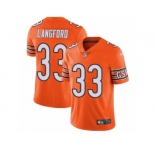 Men's Nike Chicago Bears #33 Jeremy Langford Vapor Untouchable Limited Orange Rush NFL Jersey