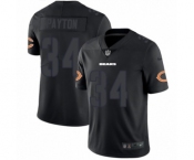 Men's Nike Chicago Bears #34 Walter Payton Limited Black Rush Impact NFL Jersey