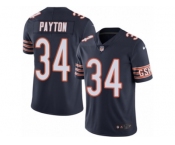 Men's Nike Chicago Bears #34 Walter Payton Limited Navy Blue Rush NFL Jersey
