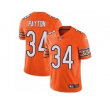 Men's Nike Chicago Bears #34 Walter Payton Vapor Untouchable Limited Orange Rush NFL Jersey