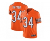 Men's Nike Chicago Bears #34 Walter Payton Vapor Untouchable Limited Orange Rush NFL Jersey