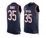 Men's Nike Chicago Bears #35 Johnthan Banks Limited Navy Blue Player Name & Number Tank Top NFL Jersey