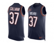 Men's Nike Chicago Bears #37 Bryce Callahan Limited Navy Blue Player Name & Number Tank Top NFL Jersey