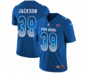 Men's Nike Chicago Bears #39 Eddie Jackson Limited Royal Blue NFC 2019 Pro Bowl NFL Jersey