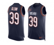 Men's Nike Chicago Bears #39 Jacoby Glenn Limited Navy Blue Player Name & Number Tank Top NFL Jersey