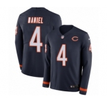 Men's Nike Chicago Bears #4 Chase Daniel Limited Navy Blue Therma Long Sleeve NFL Jersey
