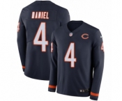 Men's Nike Chicago Bears #4 Chase Daniel Limited Navy Blue Therma Long Sleeve NFL Jersey