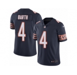 Men's Nike Chicago Bears #4 Connor Barth Limited Navy Blue Rush NFL Jersey