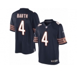 Men's Nike Chicago Bears #4 Connor Barth Limited Navy Blue Team Color NFL Jersey