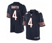 Men's Nike Chicago Bears #4 Connor Barth Limited Navy Blue Team Color NFL Jersey