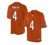 Men's Nike Chicago Bears #4 Connor Barth Limited Orange Alternate NFL Jersey