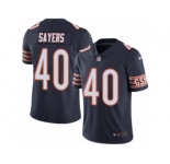 Men's Nike Chicago Bears #40 Gale Sayers Limited Navy Blue Rush NFL Jersey