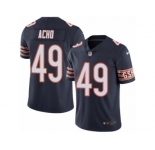 Men's Nike Chicago Bears #49 Sam Acho Limited Navy Blue Rush NFL Jersey