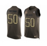 Men's Nike Chicago Bears #50 Jerrell Freeman Limited Green Salute to Service Tank Top Alternate NFL Jersey